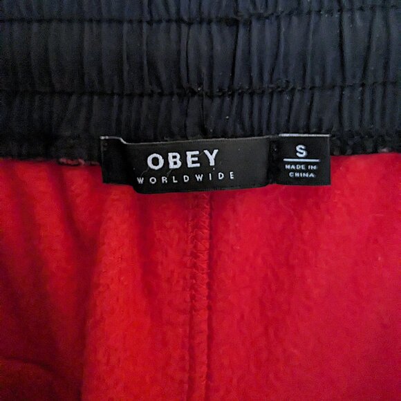 Obey Worldwide Fleece Pants Men's S EUC - Picture 4 of 5